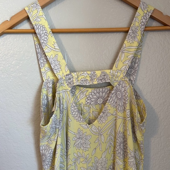 NWT, Elan Sadie Limon Bloom Floral Print Maxi Beachy Dress Butter Yellow, Small - Picture 7 of 9